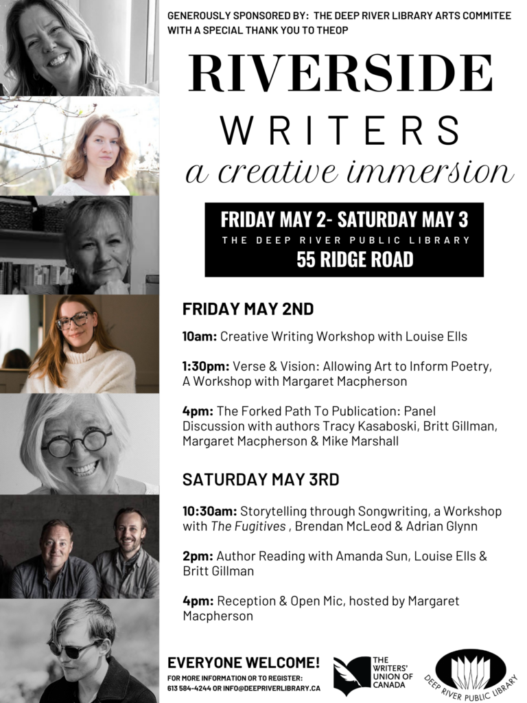 Riverside Writers event: May 2nd and 3rd